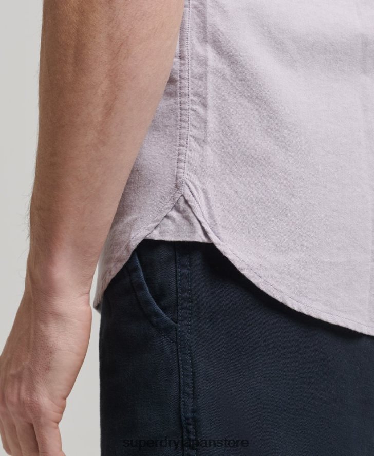 オックスフォード半袖シャツ 男性 Superdry 衣類 紫 2J62PZ129