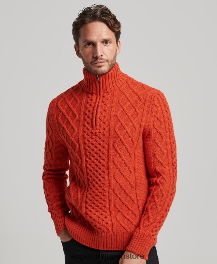 ヴィンテージ ジェイコブ ヘンリー ジャンパー 男性 Superdry 衣類 オレンジ 2J62PZ1300