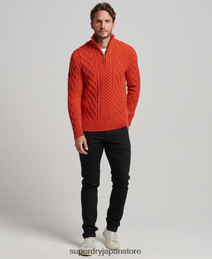 ヴィンテージ ジェイコブ ヘンリー ジャンパー 男性 Superdry 衣類 オレンジ 2J62PZ1300