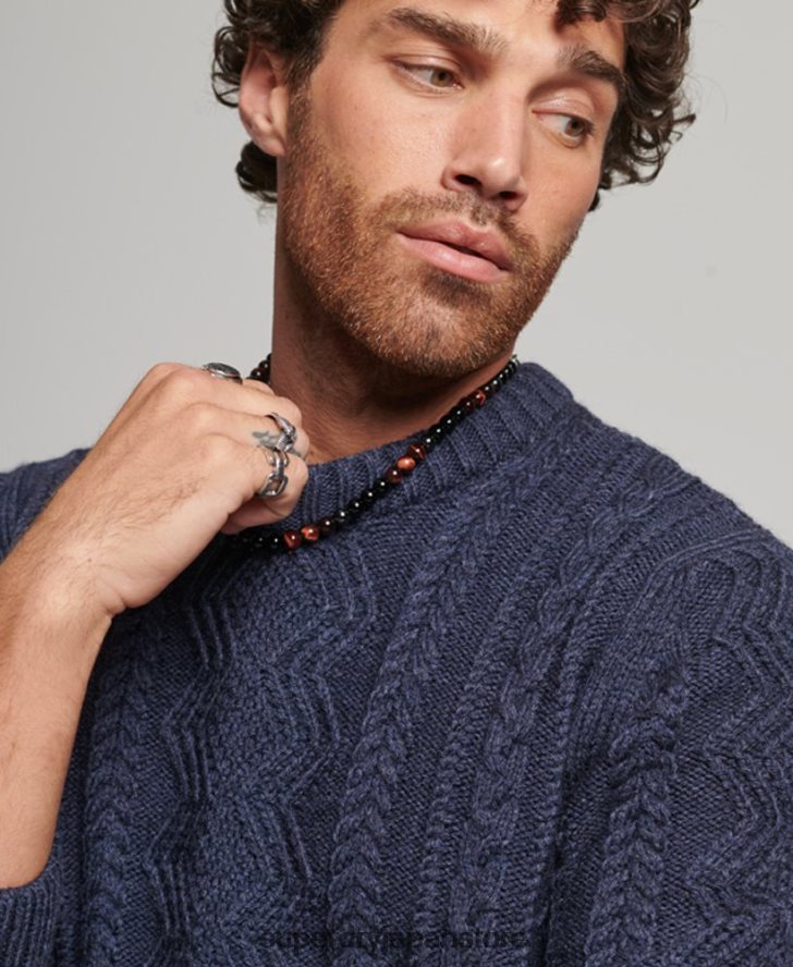 ジェイコブ クルージャンパー 男性 Superdry 衣類 海軍 2J62PZ1303