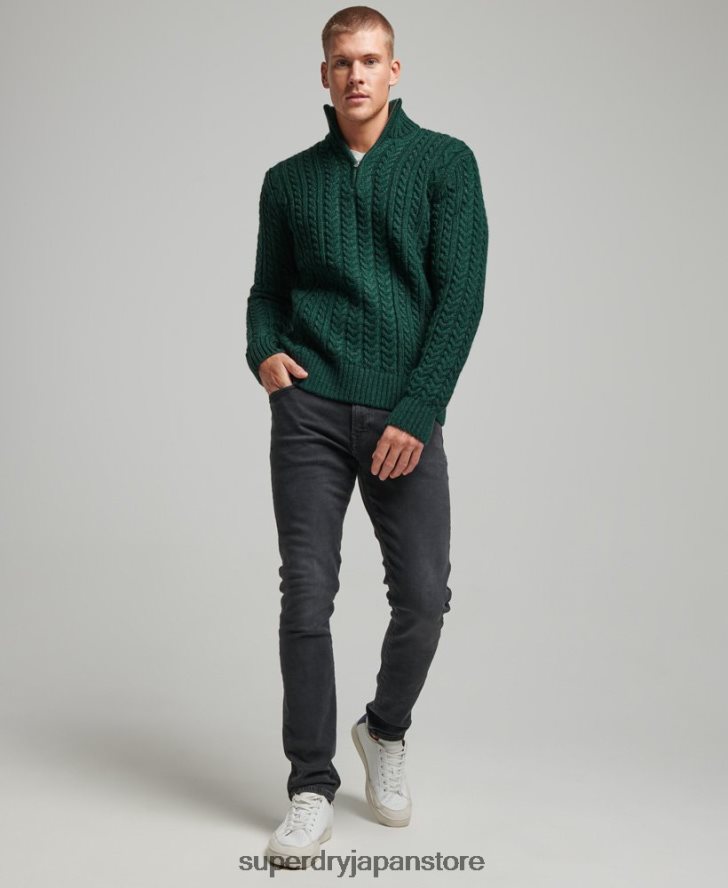 ヴィンテージ ジェイコブ ヘンリー ジャンパー 男性 Superdry 衣類 緑 2J62PZ1304