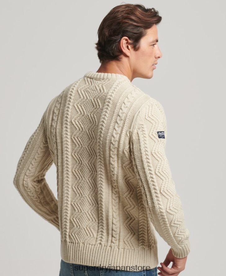 ジェイコブ クルージャンパー 男性 Superdry 衣類 クリーム 2J62PZ1305