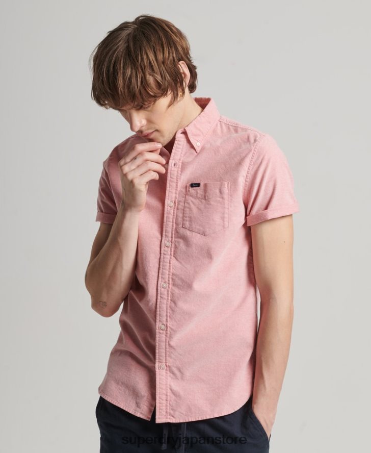 オックスフォード半袖シャツ 男性 Superdry 衣類 赤 2J62PZ131