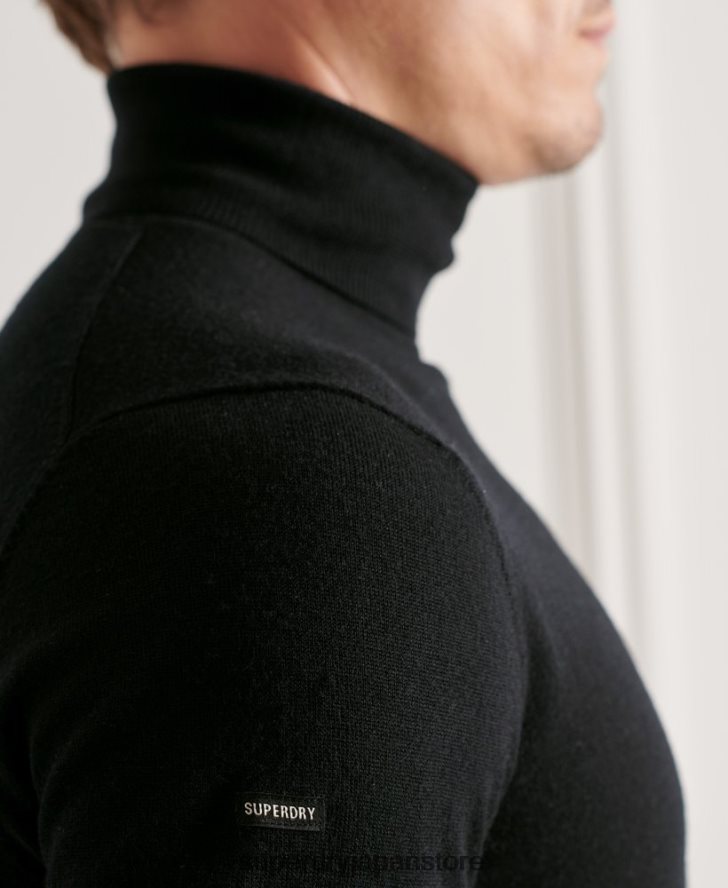 スタジオメリノロールネックセーター 男性 Superdry 衣類 黒 2J62PZ1311