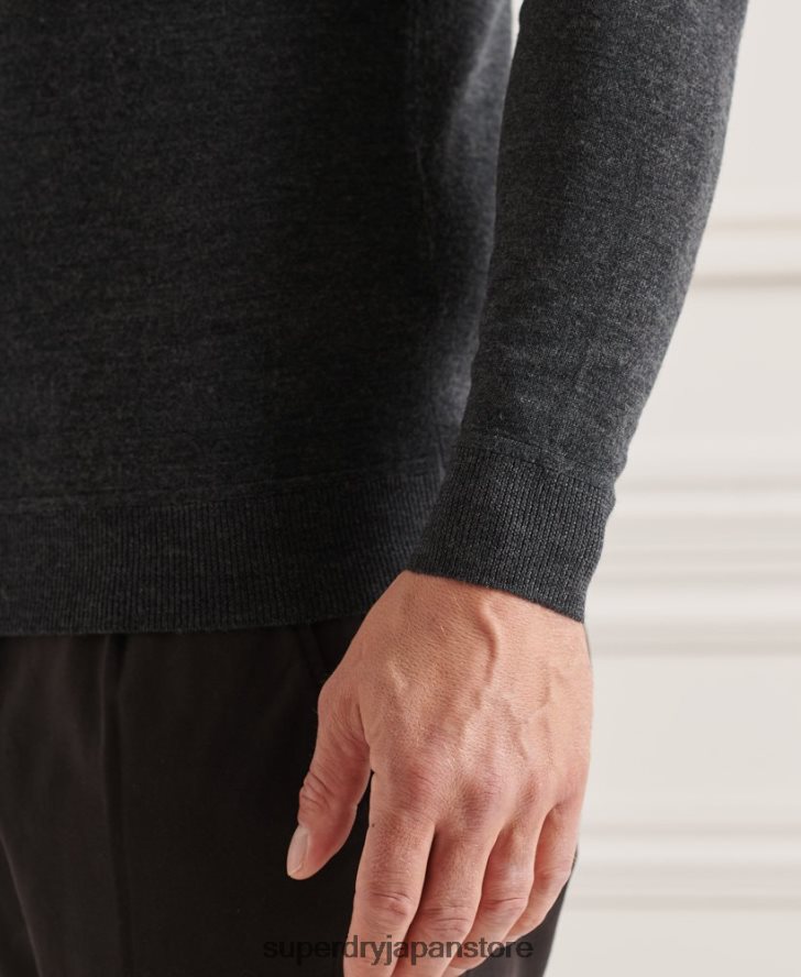 スタジオメリノクルージャンパー 男性 Superdry 衣類 濃い灰色 2J62PZ1314