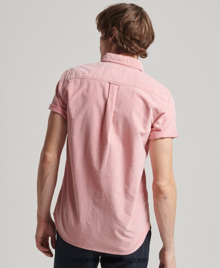 オックスフォード半袖シャツ 男性 Superdry 衣類 赤 2J62PZ131