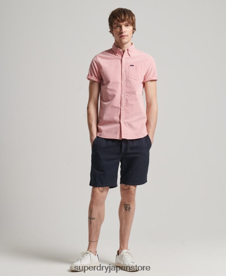 オックスフォード半袖シャツ 男性 Superdry 衣類 赤 2J62PZ131