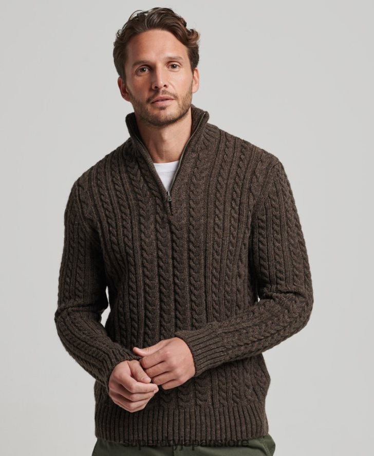 ヴィンテージ ジェイコブ ヘンリー ジャンパー 男性 Superdry 衣類 茶色 2J62PZ1322