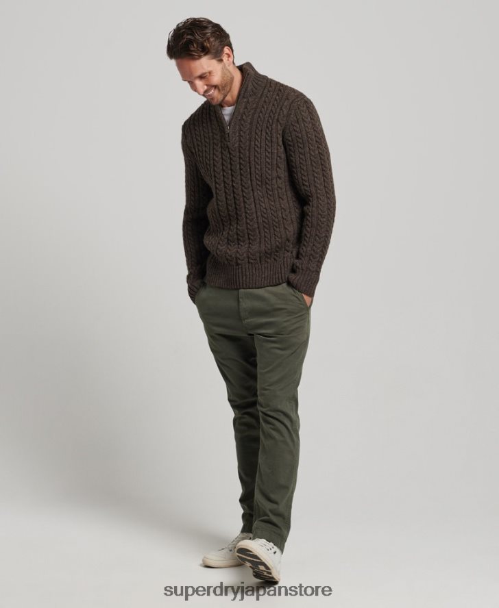 ヴィンテージ ジェイコブ ヘンリー ジャンパー 男性 Superdry 衣類 茶色 2J62PZ1322