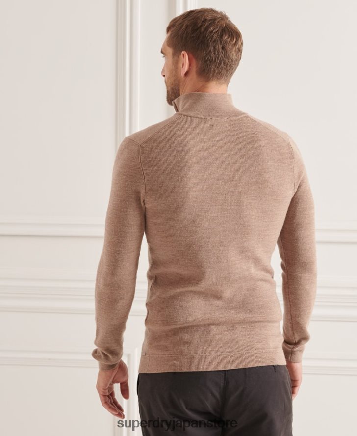 スタジオメリノヘンリージャンパー 男性 Superdry 衣類 ベージュ 2J62PZ1323