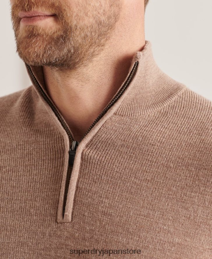 スタジオメリノヘンリージャンパー 男性 Superdry 衣類 ベージュ 2J62PZ1323