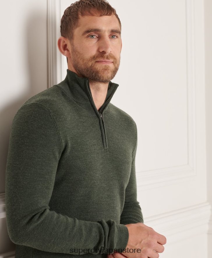 スタジオメリノヘンリージャンパー 男性 Superdry 衣類 緑 2J62PZ1324