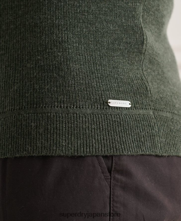 スタジオメリノヘンリージャンパー 男性 Superdry 衣類 緑 2J62PZ1324