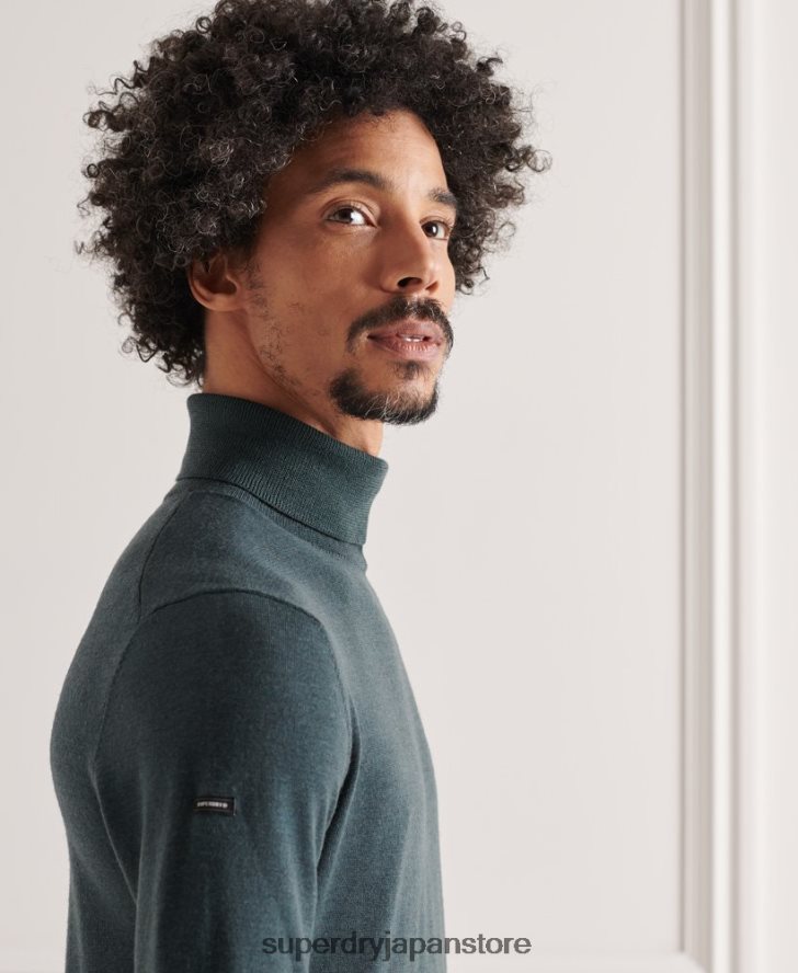 メリノロールネックセーター 男性 Superdry 衣類 カーキ 2J62PZ1327