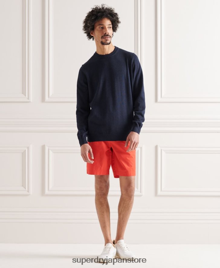 クールマックスクルーニットジャンパー 男性 Superdry 衣類 海軍 2J62PZ1343