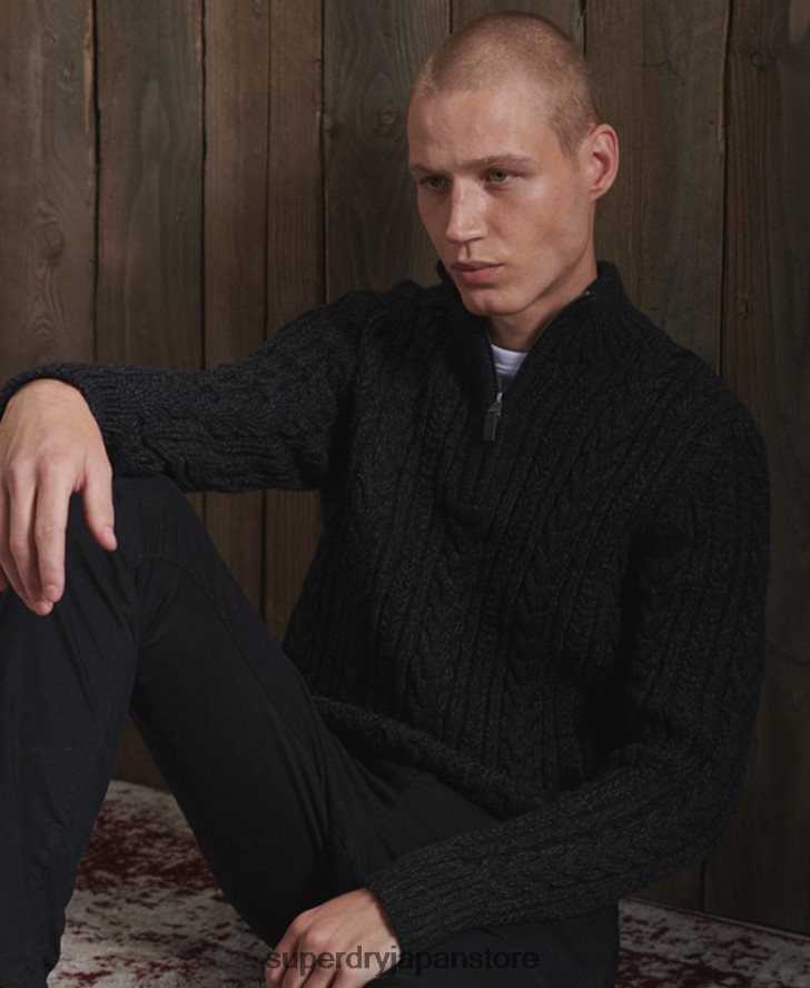 ジェイコブ・ヘンリー・ジャンパー 男性 Superdry 衣類 黒 2J62PZ1350