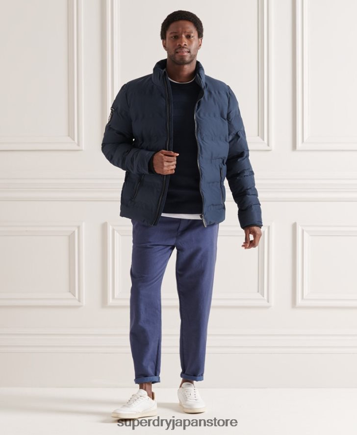 スーピマテクスチャー クルージャンパー 男性 Superdry 衣類 海軍 2J62PZ1356