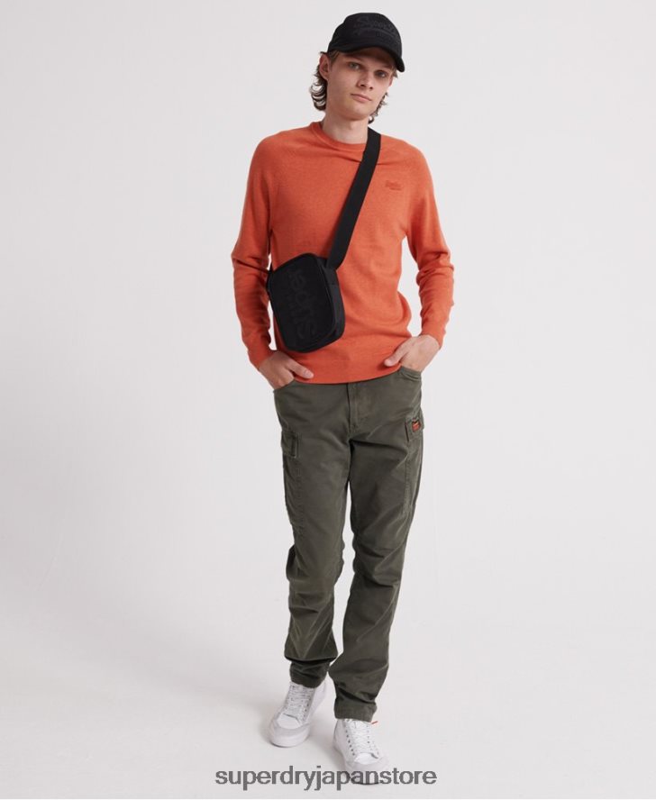 オレンジレーベル コットン クルーセーター 男性 Superdry 衣類 オレンジ 2J62PZ1359