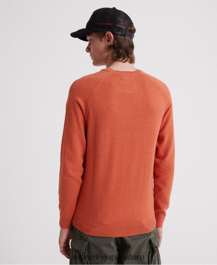 オレンジレーベル コットン クルーセーター 男性 Superdry 衣類 オレンジ 2J62PZ1359