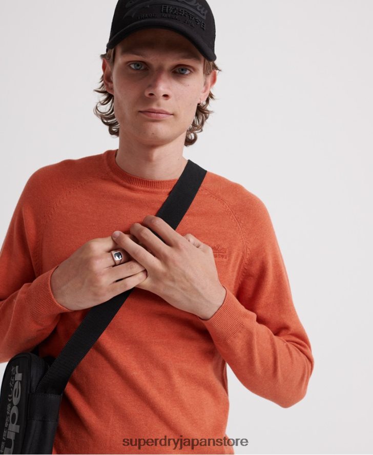 オレンジレーベル コットン クルーセーター 男性 Superdry 衣類 オレンジ 2J62PZ1359