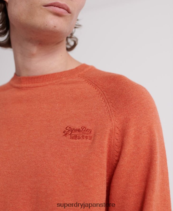 オレンジレーベル コットン クルーセーター 男性 Superdry 衣類 オレンジ 2J62PZ1359