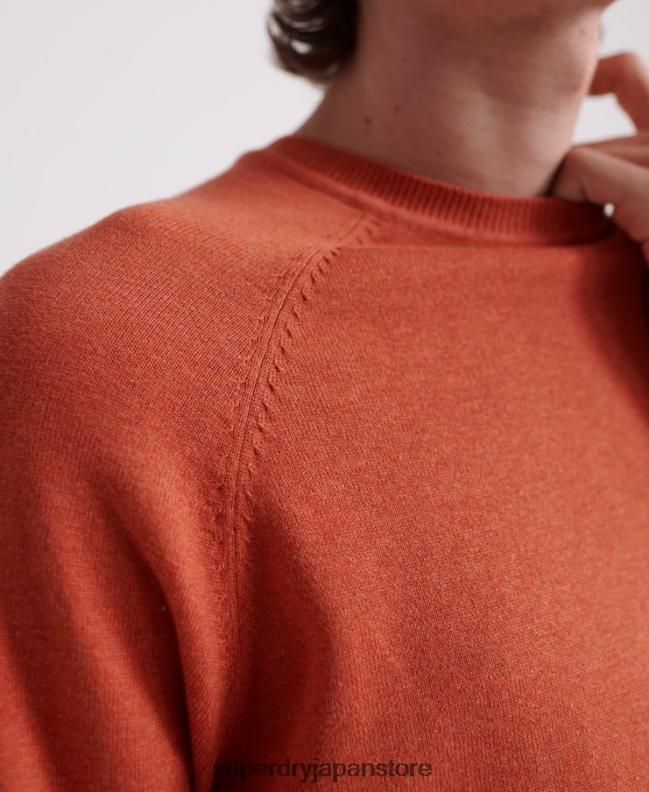 オレンジレーベル コットン クルーセーター 男性 Superdry 衣類 オレンジ 2J62PZ1359