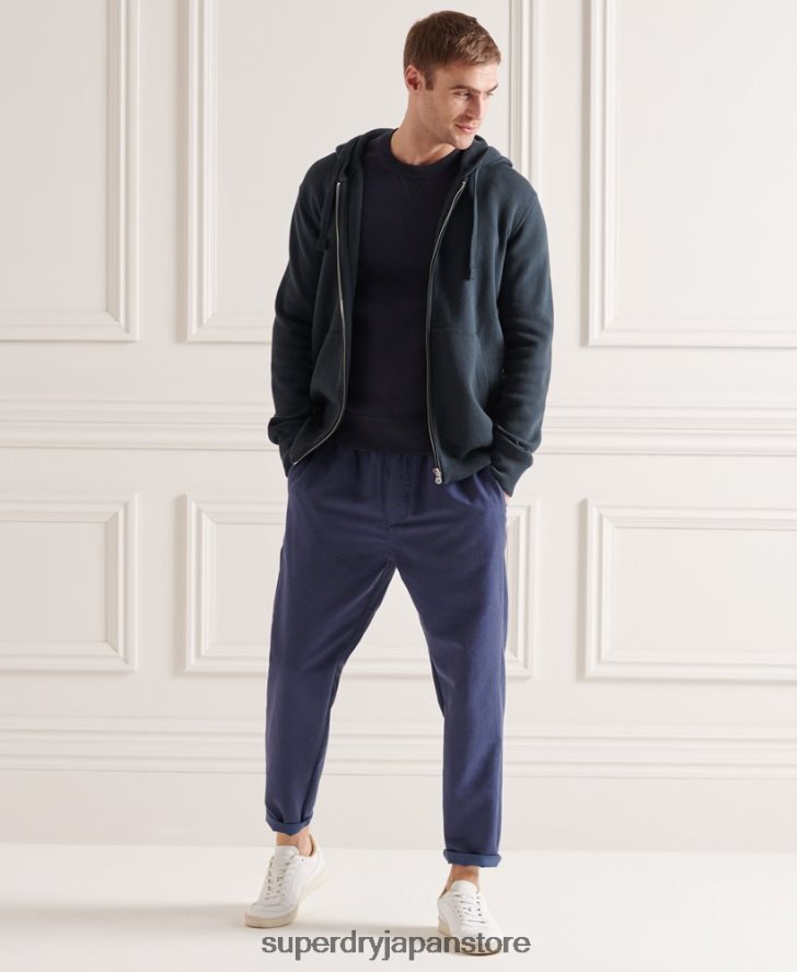 エッセンシャルコットンクルーセーター 男性 Superdry 衣類 海軍 2J62PZ1362