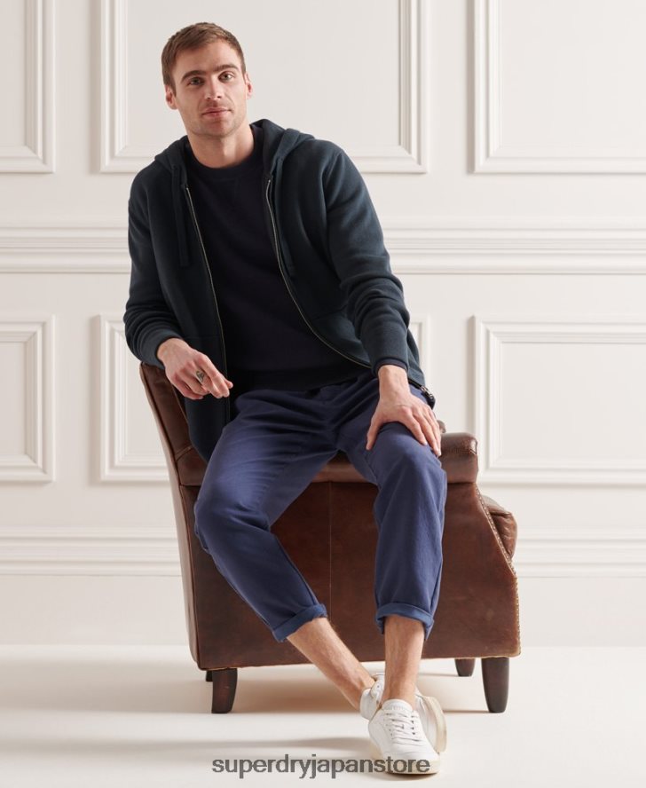 エッセンシャルコットンクルーセーター 男性 Superdry 衣類 海軍 2J62PZ1362