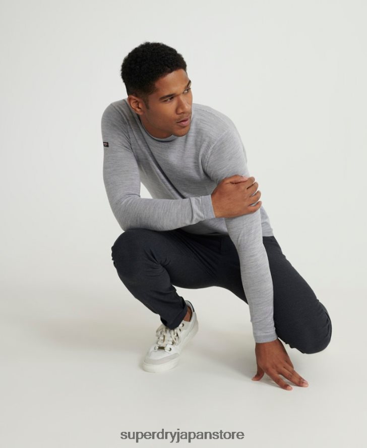 エディットメリノクルージャンパー 男性 Superdry 衣類 ライトグレー 2J62PZ1367