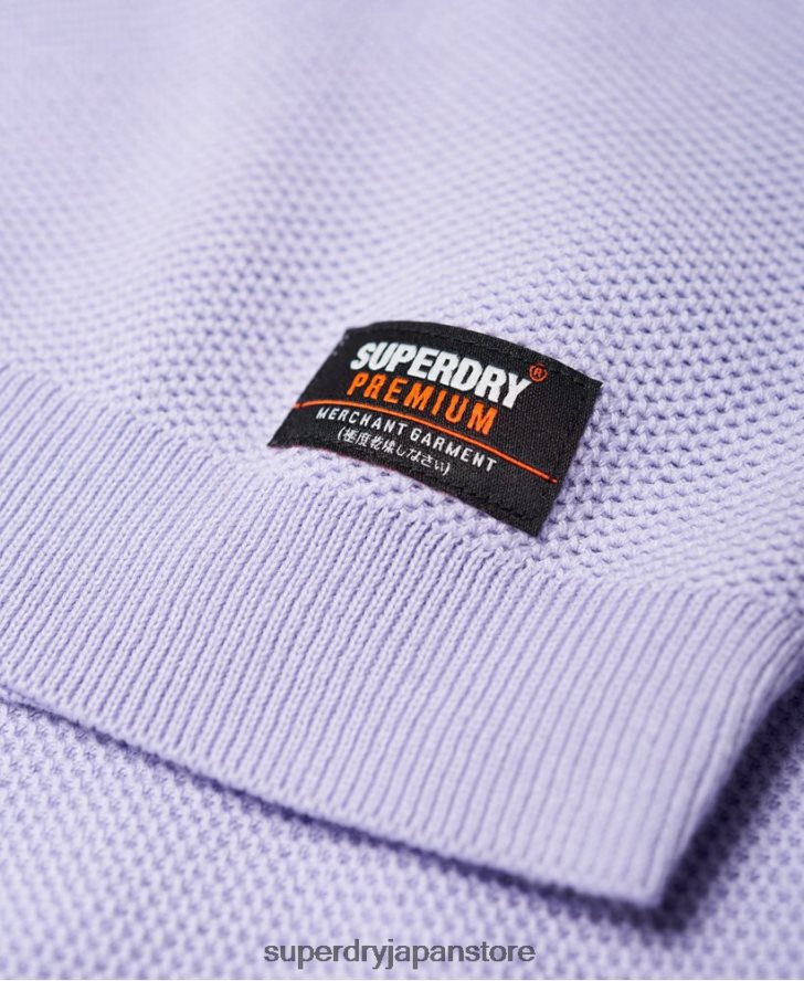スーピマコットン クルージャンパー 男性 Superdry 衣類 紫 2J62PZ1368