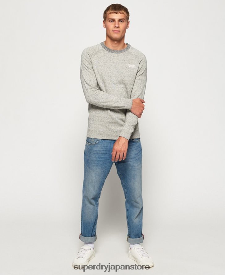 オレンジレーベル コットン クルーセーター 男性 Superdry 衣類 ライトグレー 2J62PZ1369