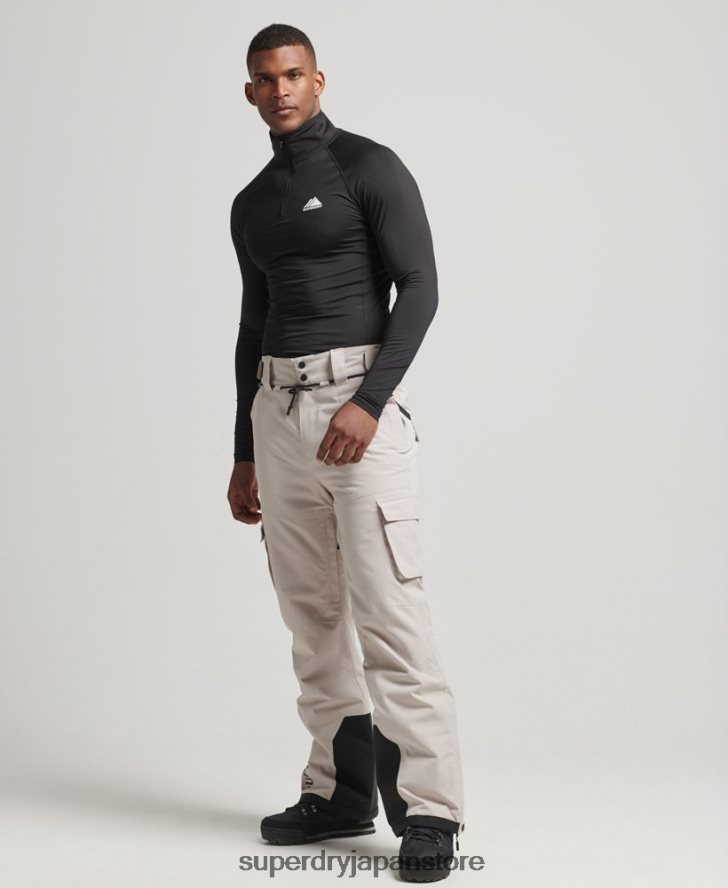 ハーフジップベースレイヤートップ 男性 Superdry 衣類 黒 2J62PZ1373