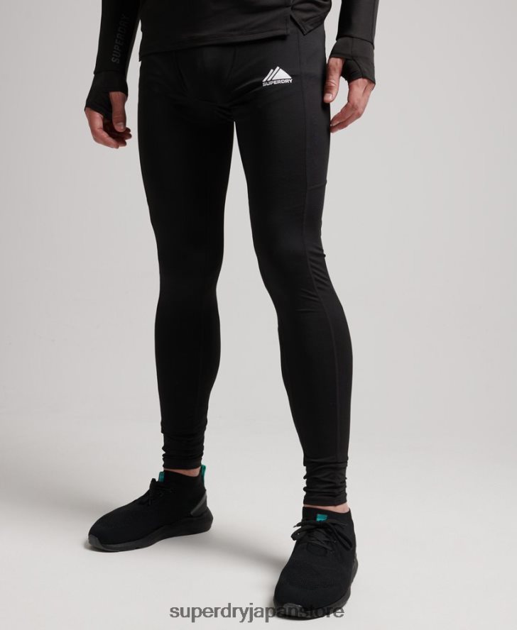 ベースレイヤーレギンス 男性 Superdry 衣類 黒 2J62PZ1374