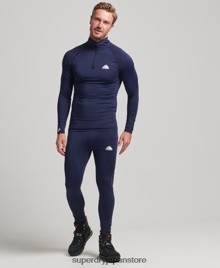 ベースレイヤーレギンス 男性 Superdry 衣類 海軍 2J62PZ1383