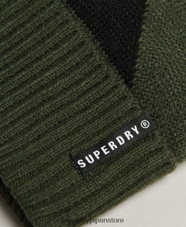 スノーカフビーニー 男性 Superdry アクセサリー 緑 2J62PZ1394