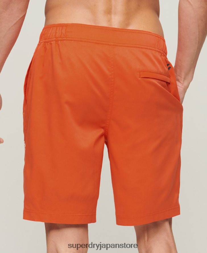 スポーツウェアリサイクルボードショーツ 男性 Superdry 衣類 オレンジ 2J62PZ13