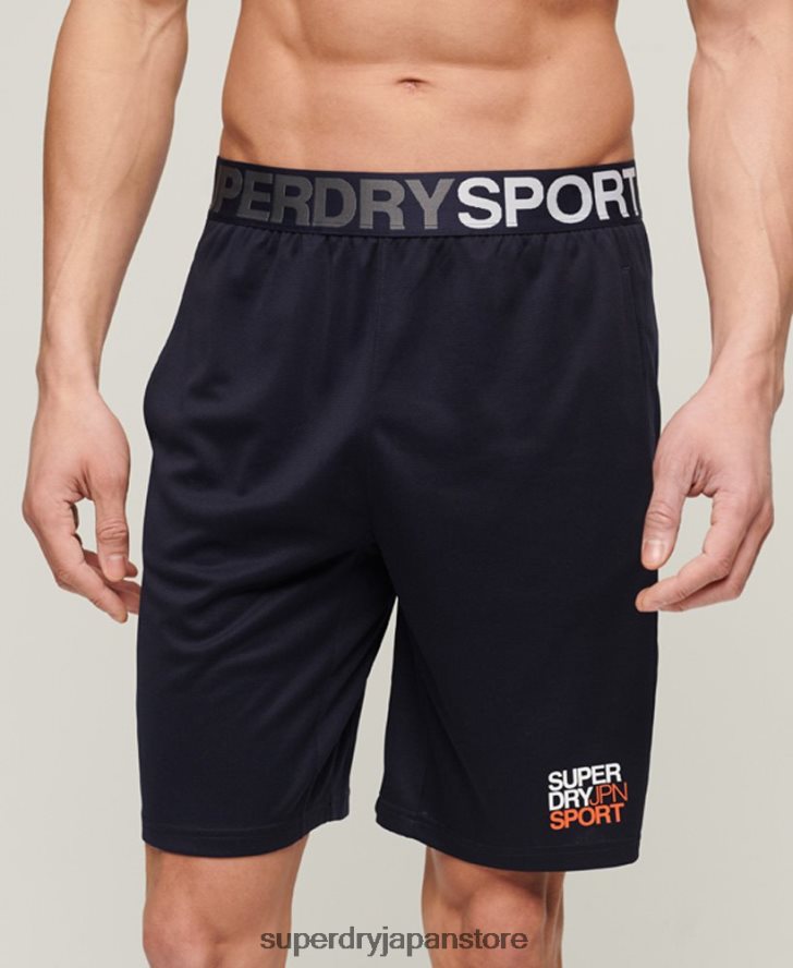 コアリラックスショーツ 男性 Superdry 衣類 海軍 2J62PZ1406
