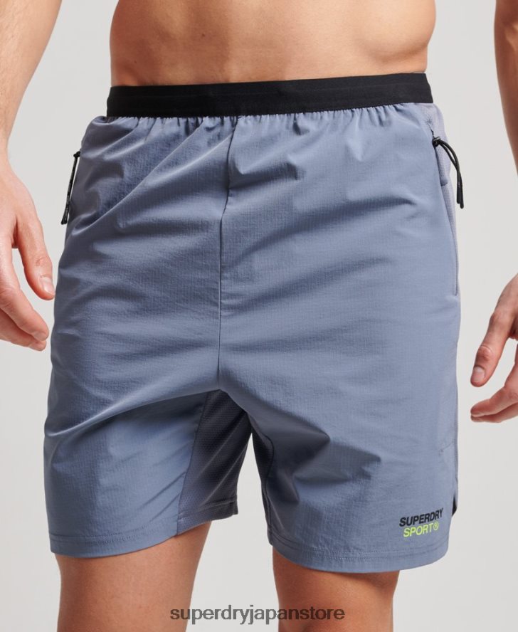 トレインハイブリッドショーツ 男性 Superdry 衣類 紫 2J62PZ1408