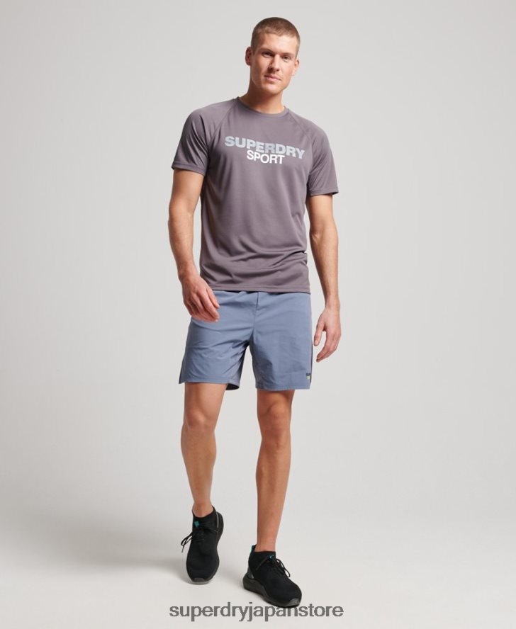 トレインハイブリッドショーツ 男性 Superdry 衣類 紫 2J62PZ1408