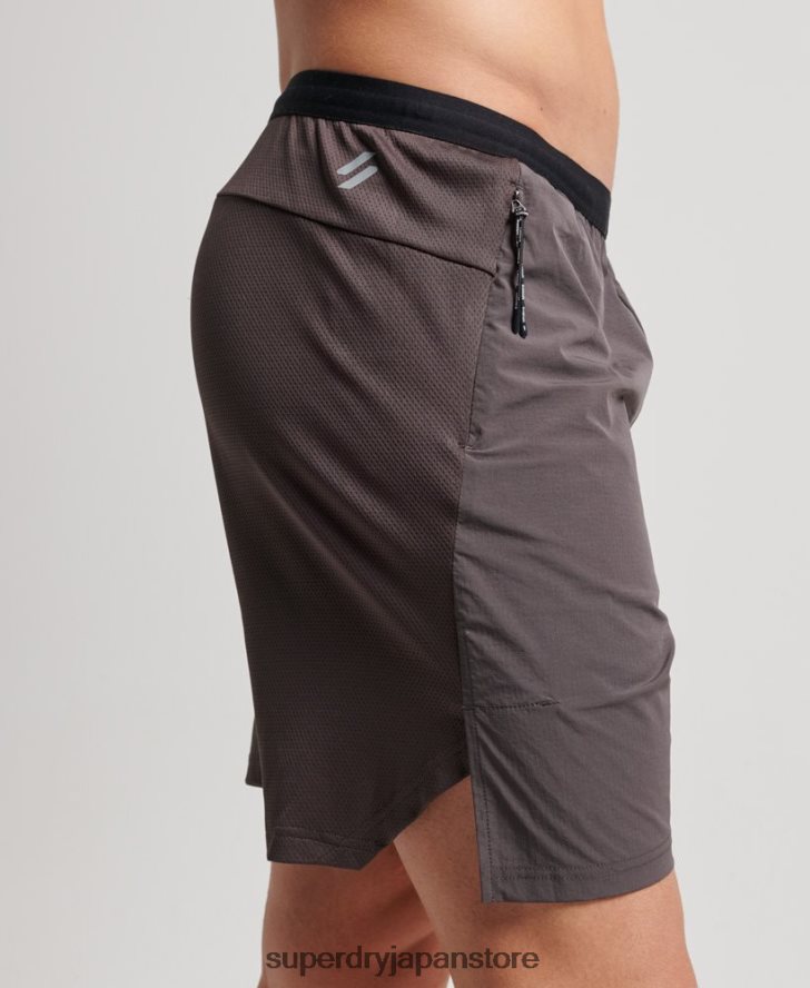 トレインハイブリッドショーツ 男性 Superdry 衣類 グレー 2J62PZ1409