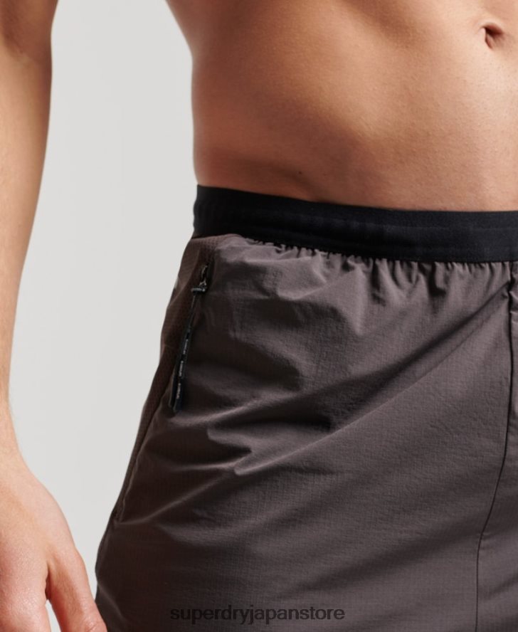 トレインハイブリッドショーツ 男性 Superdry 衣類 グレー 2J62PZ1409