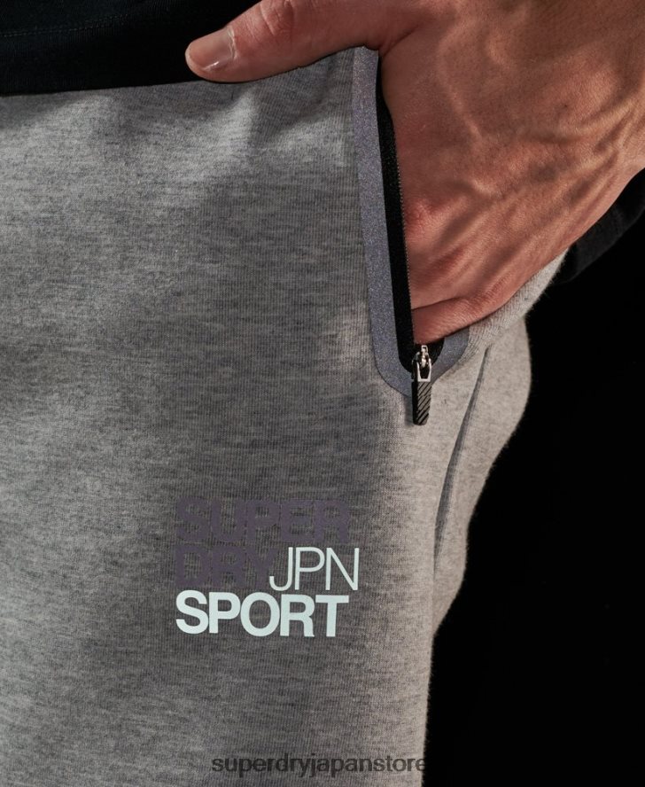 ジムテックジョガー 男性 Superdry 衣類 グレー 2J62PZ1410
