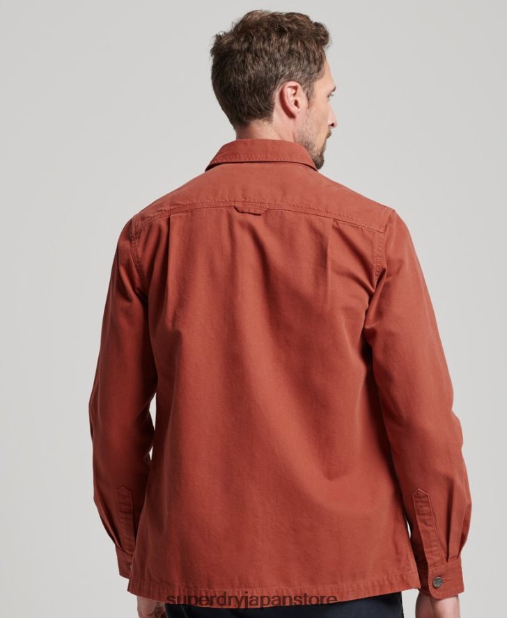 キャンバスオーバーシャ​​ツ 男性 Superdry 衣類 茶色 2J62PZ141