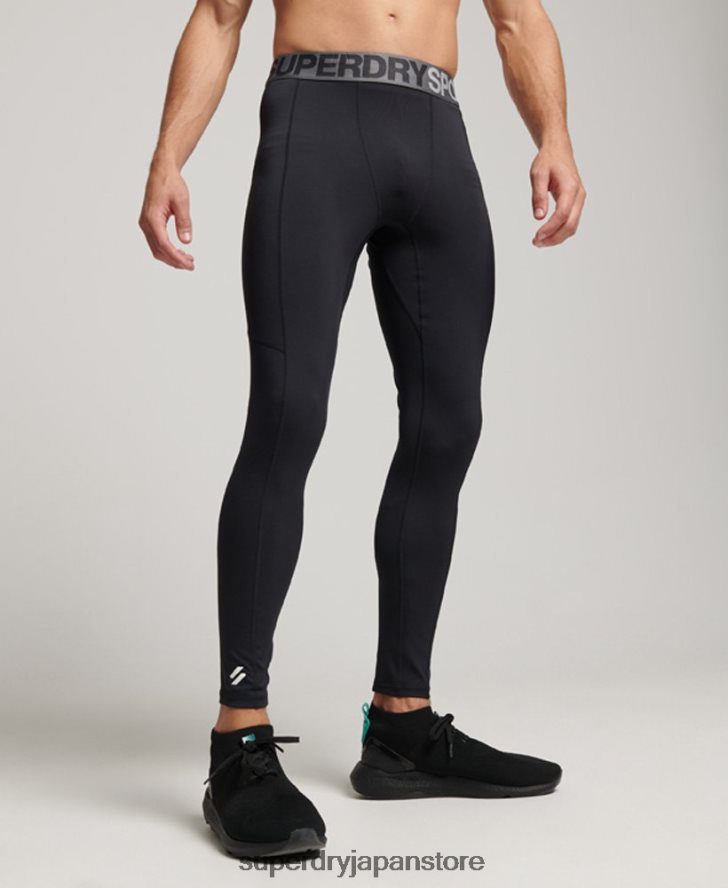 コアフルレングスタイトレギンス 男性 Superdry 衣類 黒 2J62PZ1420