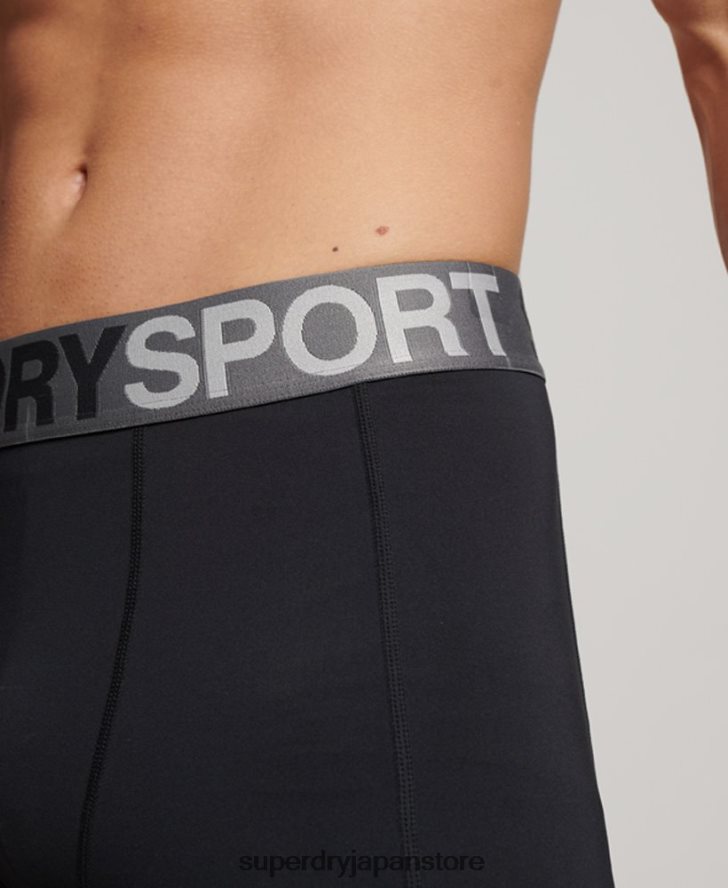 コアフルレングスタイトレギンス 男性 Superdry 衣類 黒 2J62PZ1420