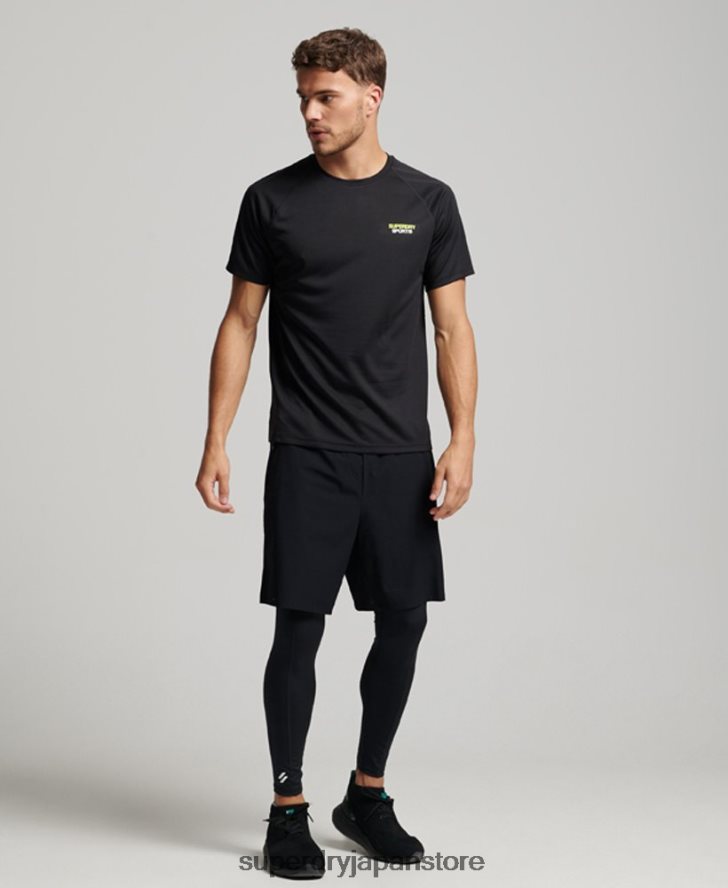 コアフルレングスタイトレギンス 男性 Superdry 衣類 黒 2J62PZ1420