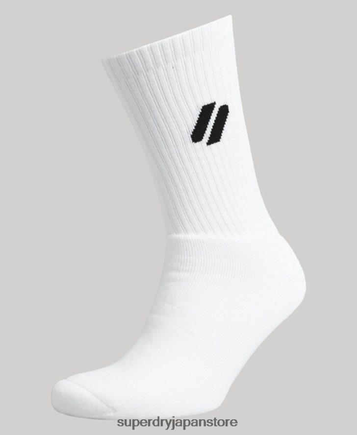 クールマックスクルーソックス 男性 Superdry アクセサリー 白 2J62PZ1425