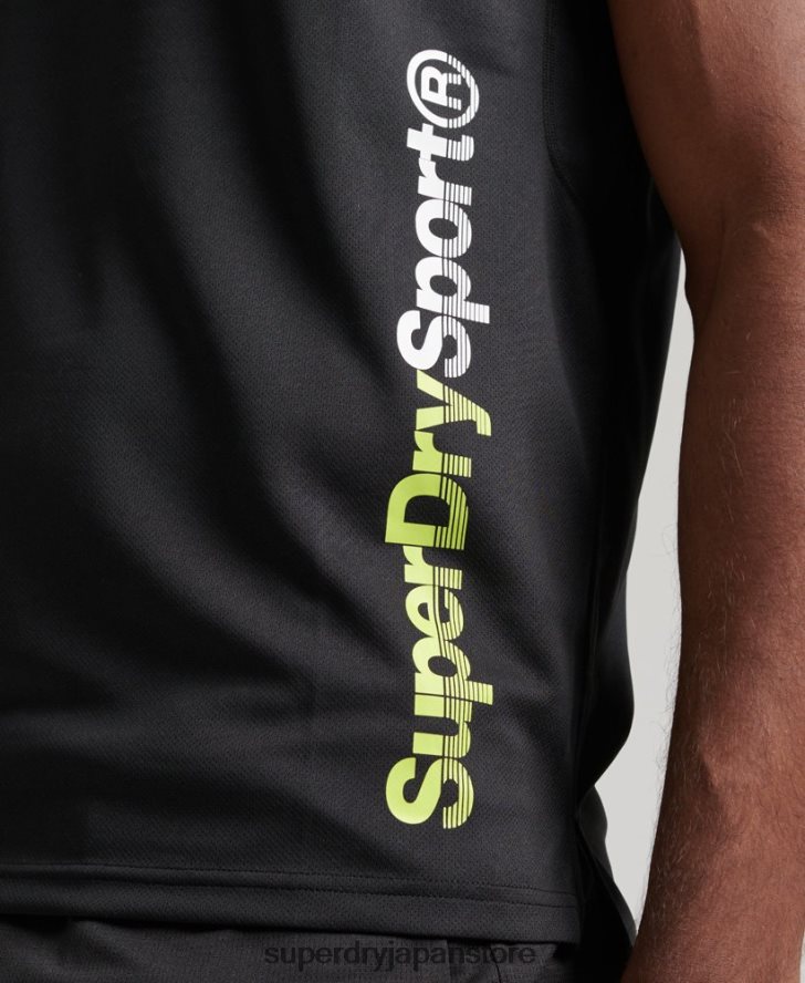 アクティブベストトップ 男性 Superdry 衣類 黒 2J62PZ1426