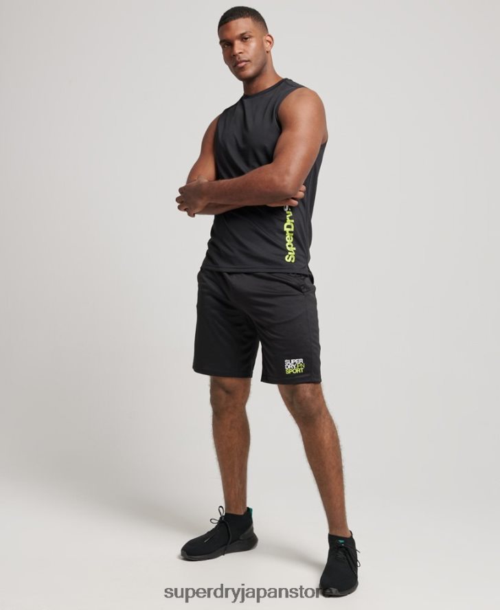 アクティブベストトップ 男性 Superdry 衣類 黒 2J62PZ1426