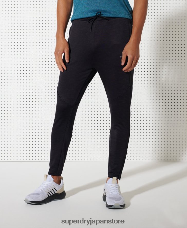 トレーニングトラックパンツ 男性 Superdry 衣類 黒 2J62PZ1440